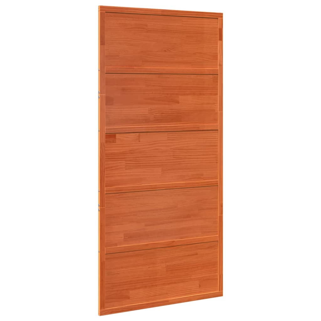 vidaXL Ușă de hambar, maro ceruit, 100x208 cm, lemn masiv de pin vidaXL Ușă de hambar, maro ceruit, 100x208 cm, lemn masiv de pin