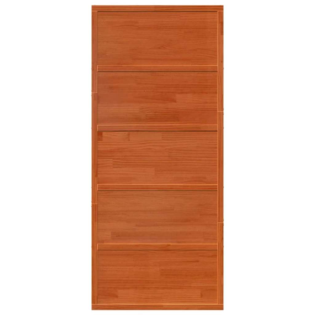 vidaXL Ușă de hambar, maro ceruit, 90x208 cm, lemn masiv de pin