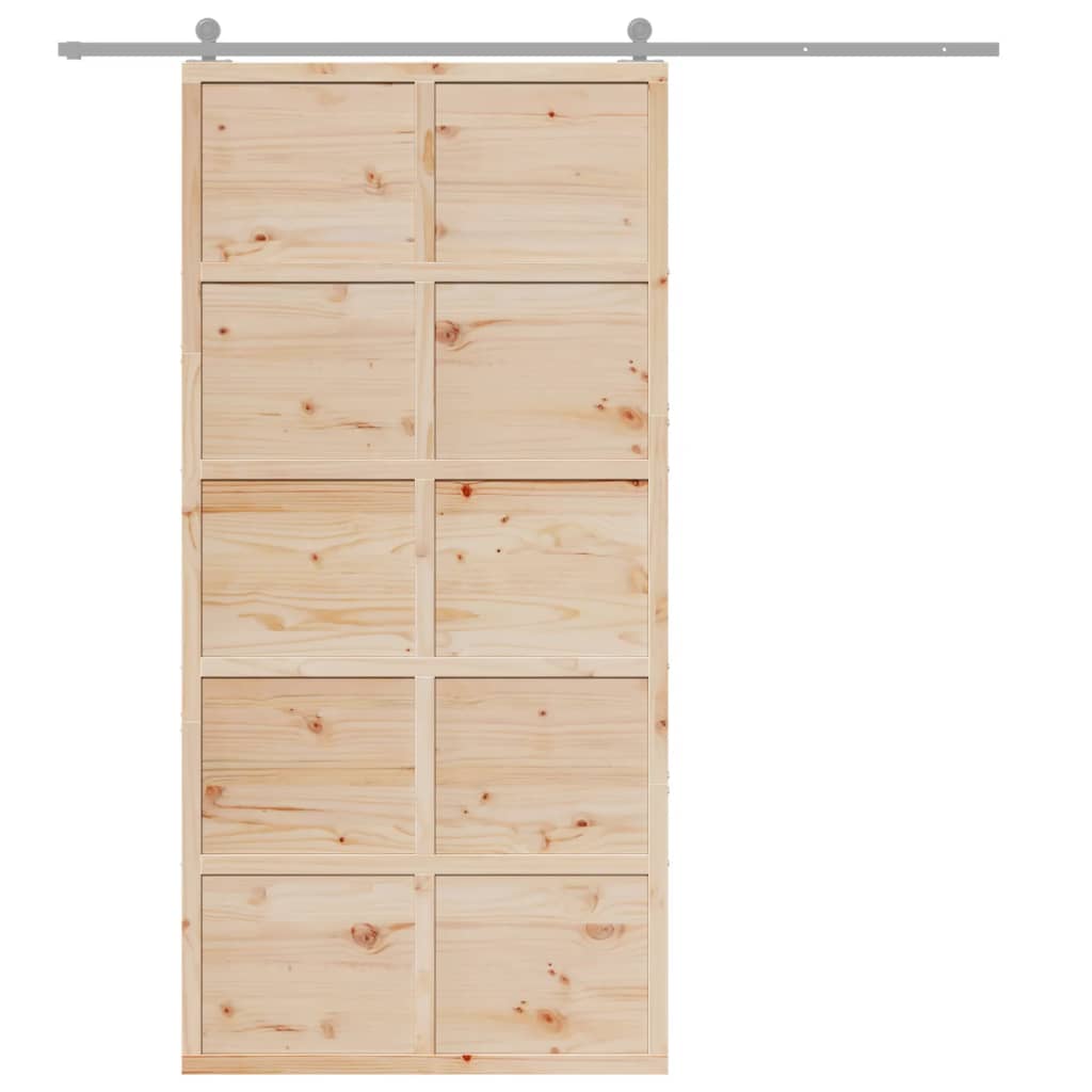 vidaXL Ușă de hambar, 100x208 cm, lemn masiv de pin vidaXL Ușă de hambar, 100x208 cm, lemn masiv de pin