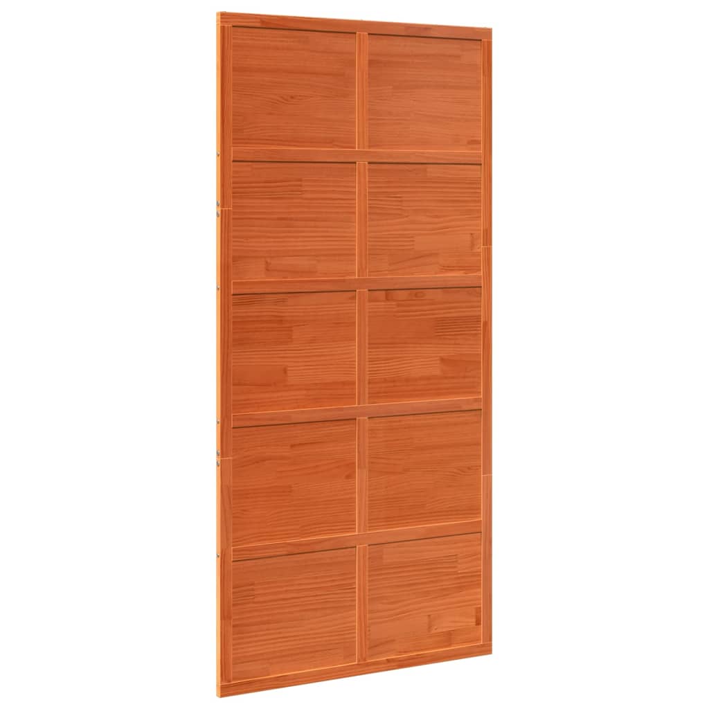 vidaXL Ușă de hambar, maro ceruit, 100x208 cm, lemn masiv de pin vidaXL Ușă de hambar, maro ceruit, 100x208 cm, lemn masiv de pin