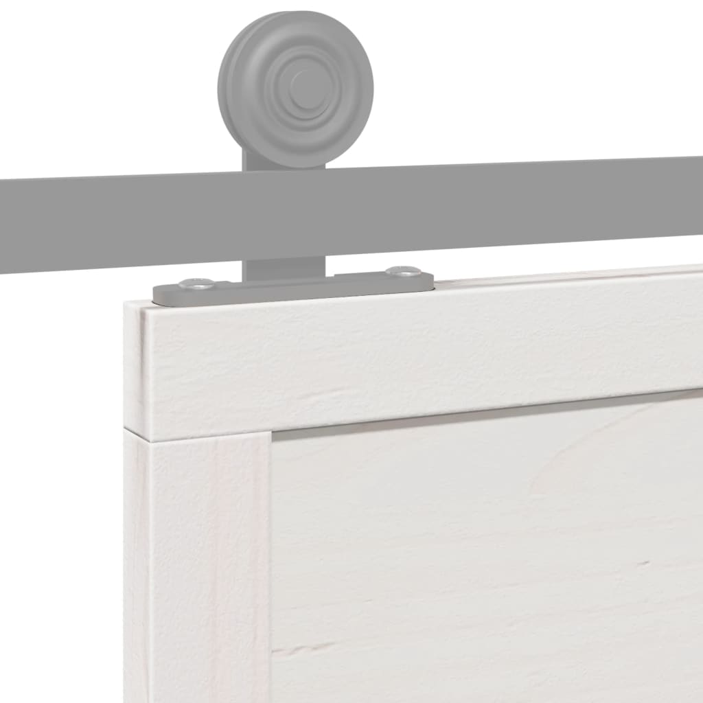 vidaXL Ușă de hambar, alb, 90x208 cm, lemn masiv de pin vidaXL Ușă de hambar, alb, 90x208 cm, lemn masiv de pin