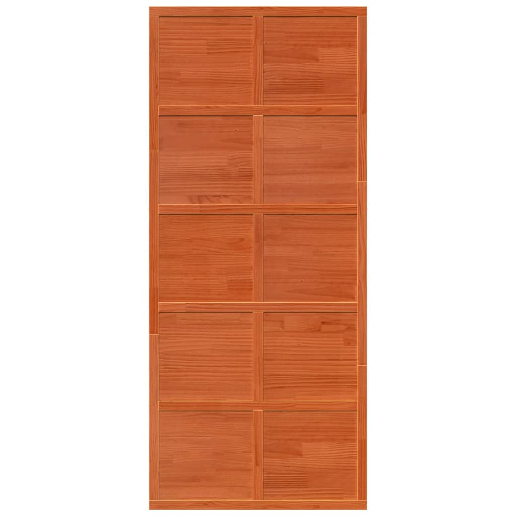 vidaXL Ușă de hambar, maro ceruit, 90x208 cm, lemn masiv de pin