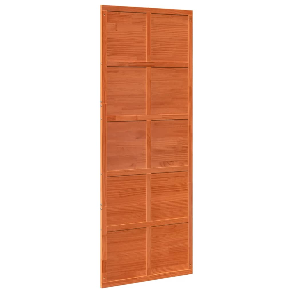 vidaXL Ușă de hambar, maro ceruit, 80x208 cm, lemn masiv de pin vidaXL Ușă de hambar, maro ceruit, 80x208 cm, lemn masiv de pin