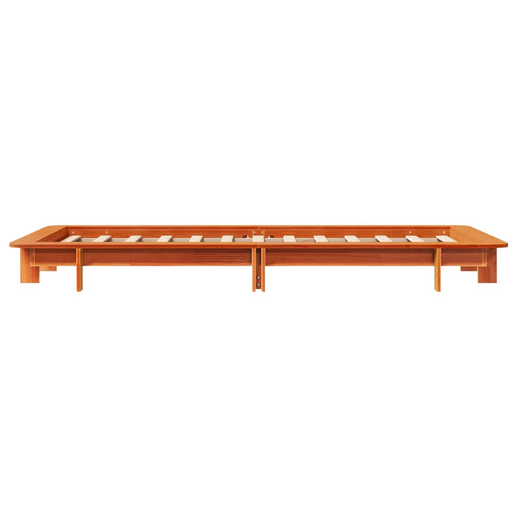 vidaXL Pat de zi fără saltea, maro ceruit, 90x200 cm, lemn masiv pin