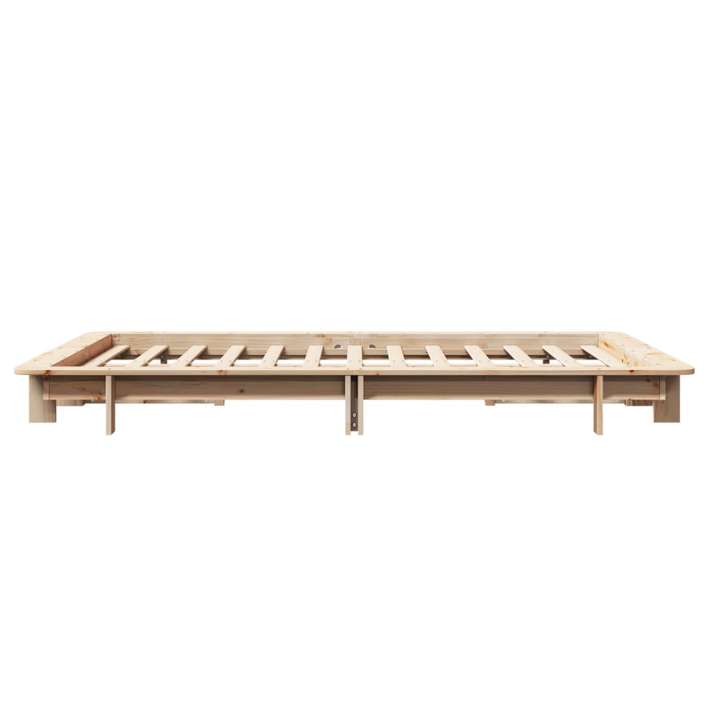 vidaXL Cadru de pat fără saltea, 140x190 cm, lemn masiv de pin vidaXL Cadru de pat fără saltea, 140x190 cm, lemn masiv de pin