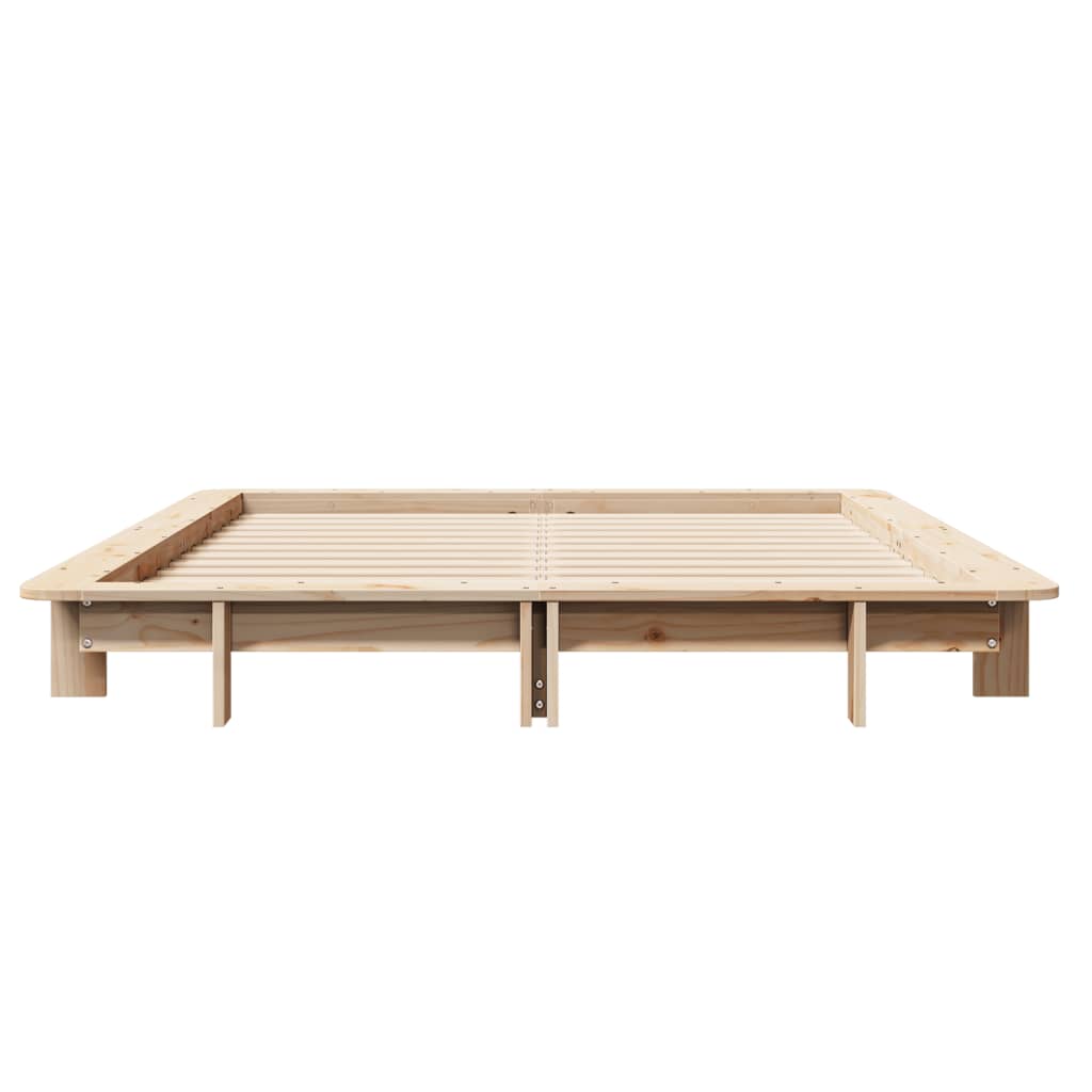 vidaXL Cadru de pat fără saltea, 120x190 cm, lemn masiv pin vidaXL Cadru de pat fără saltea, 120x190 cm, lemn masiv pin