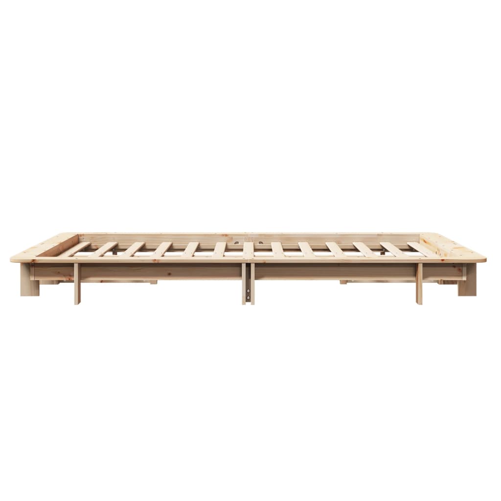 vidaXL Cadru de pat fără saltea, 120x190 cm, lemn masiv pin vidaXL Cadru de pat fără saltea, 120x190 cm, lemn masiv pin