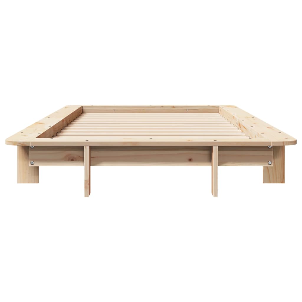 vidaXL Cadru de pat fără saltea, 75x190 cm, lemn masiv de pin