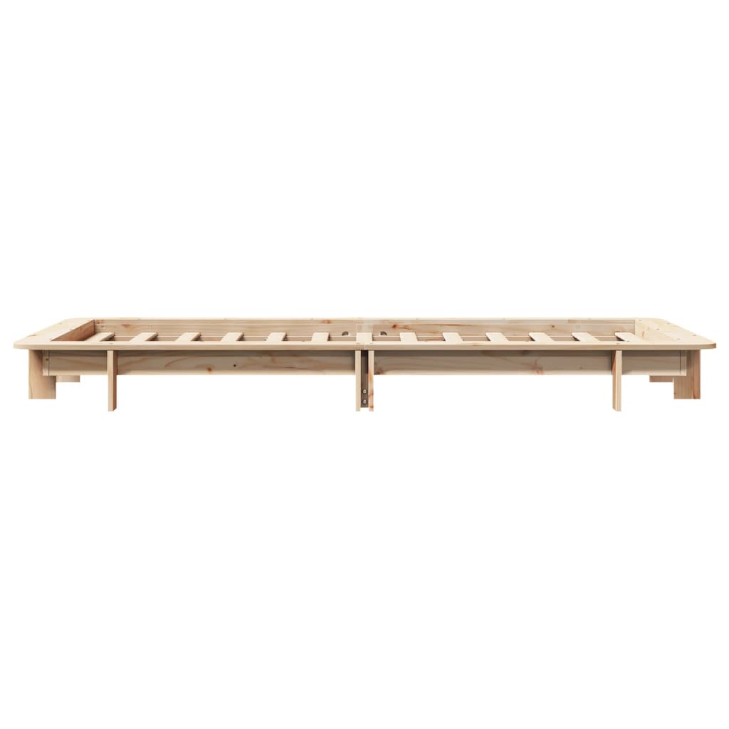 vidaXL Cadru de pat fără saltea, 75x190 cm, lemn masiv de pin