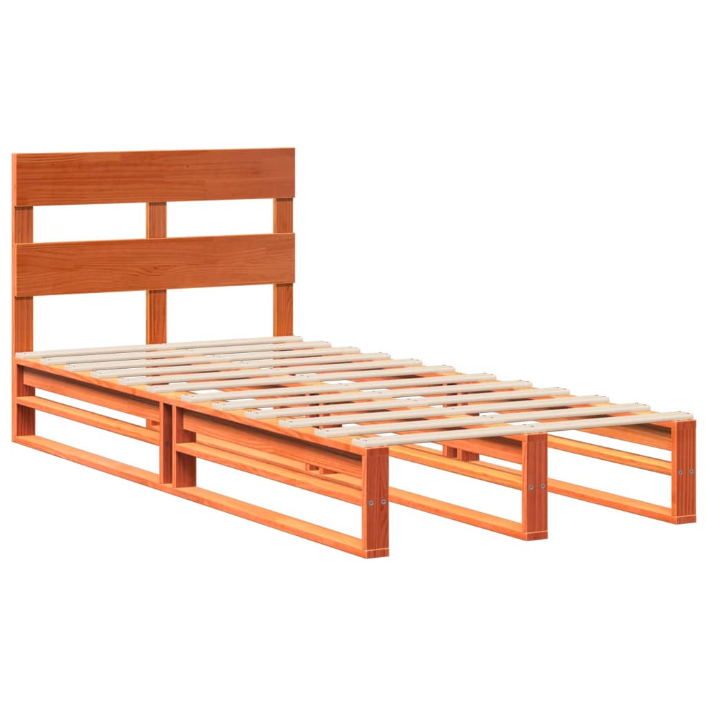 vidaXL Pat de zi fără saltea, maro ceruit, 90x200 cm, lemn masiv pin vidaXL Pat de zi fără saltea, maro ceruit, 90x200 cm, lemn masiv pin