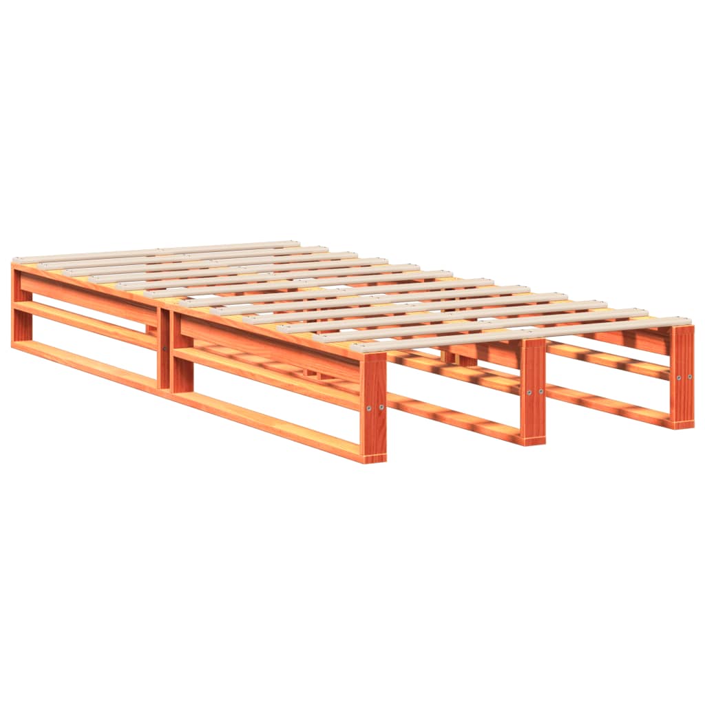 vidaXL Pat de zi fără saltea, maro ceruit, 90x200 cm, lemn masiv pin vidaXL Pat de zi fără saltea, maro ceruit, 90x200 cm, lemn masiv pin