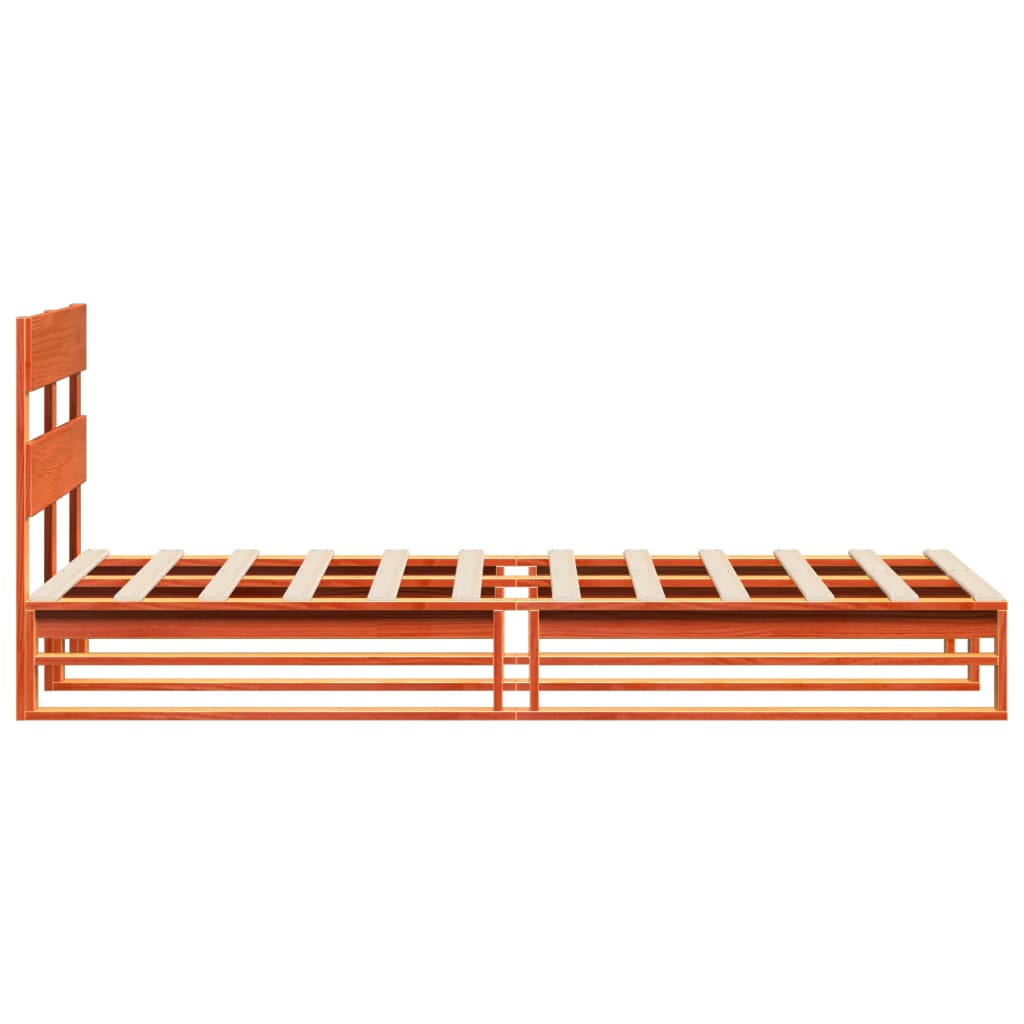 vidaXL Pat de zi fără saltea, maro ceruit, 90x200 cm, lemn masiv pin vidaXL Pat de zi fără saltea, maro ceruit, 90x200 cm, lemn masiv pin