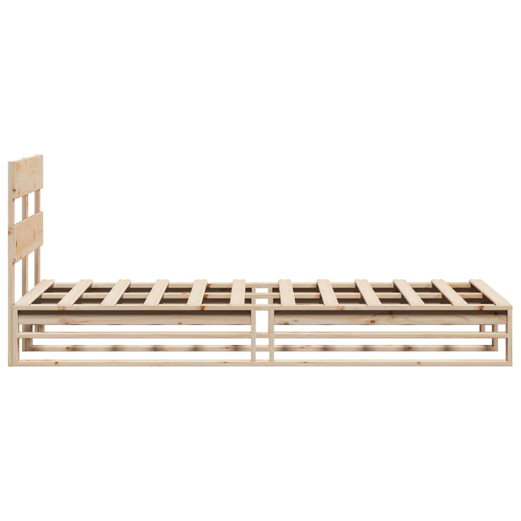 vidaXL Cadru de pat fără saltea, 75x190 cm, lemn masiv de pin
