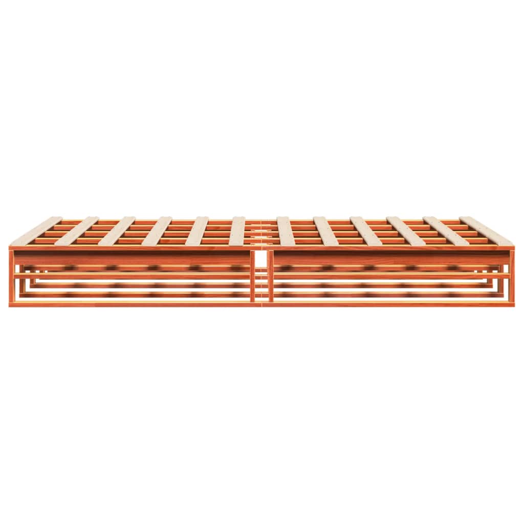 vidaXL Cadru de pat fără saltea, maro ceruit 140x200 cm lemn masiv pin vidaXL Cadru de pat fără saltea, maro ceruit 140x200 cm lemn masiv pin