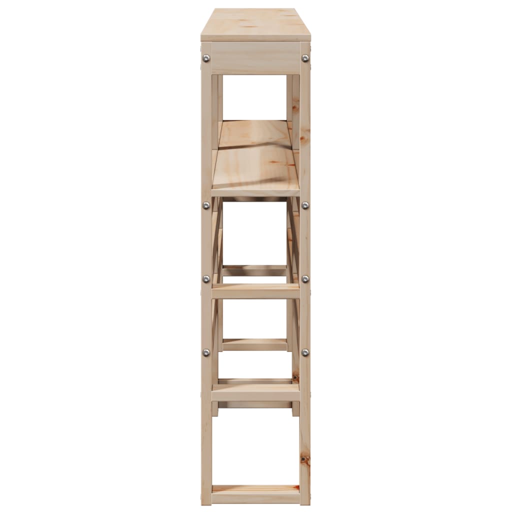 vidaXL Tăblie de pat cu rafturi, 120 cm, lemn masiv de pin vidaXL Tăblie de pat cu rafturi, 120 cm, lemn masiv de pin