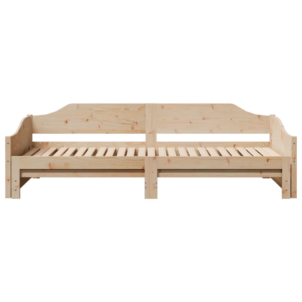 vidaXL Pat de zi cu extensie, 90x190 cm, lemn masiv de pin