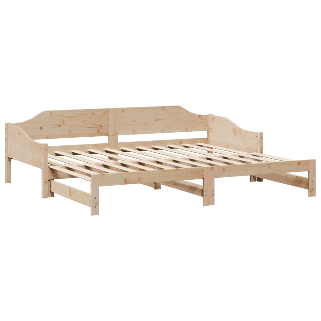 vidaXL Pat de zi cu extensie, 90x190 cm, lemn masiv de pin