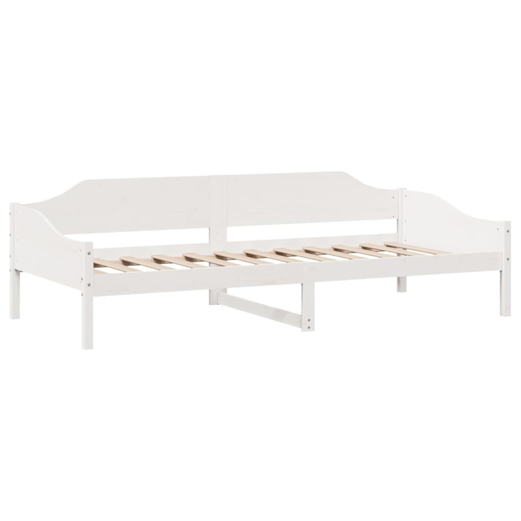 vidaXL Cadru de pat fără saltea, alb, 80x200 cm, lemn masiv de pin