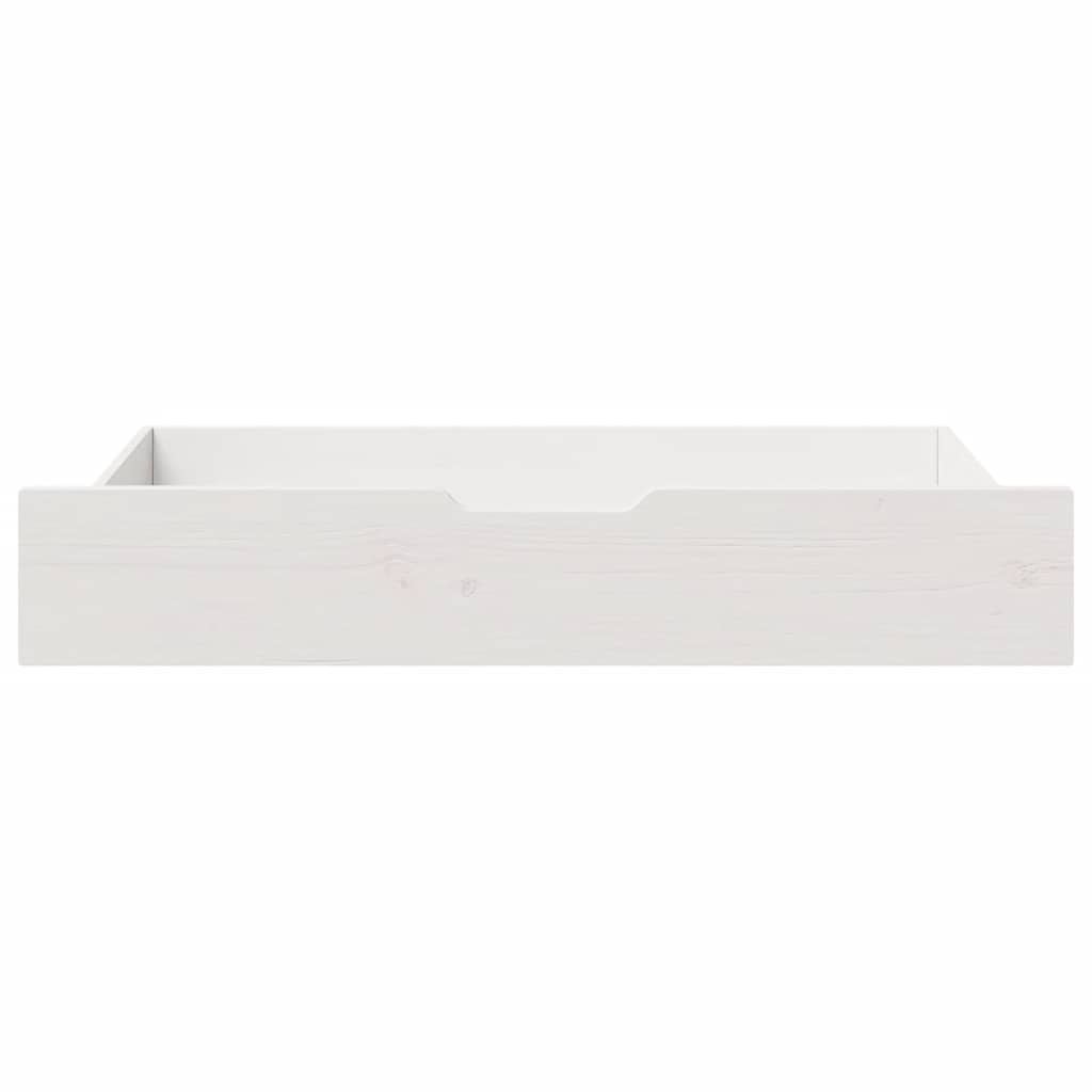 vidaXL Sertare de pat, 2 buc., 90x55x17 cm, alb, lemn masiv de pin vidaXL Sertare de pat, 2 buc., 90x55x17 cm, alb, lemn masiv de pin