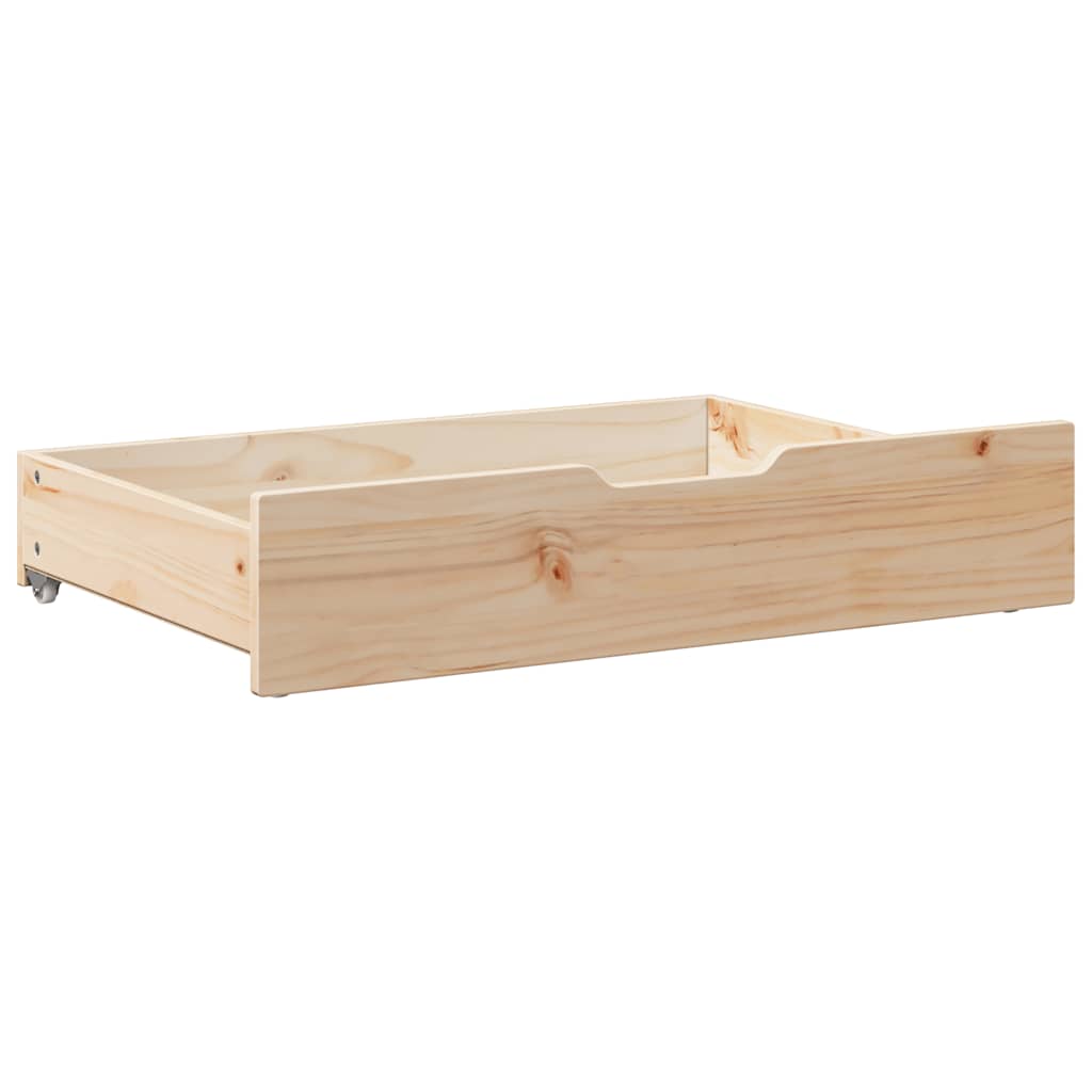 vidaXL Sertare de pat cu roți, 2 buc., 85x55x17 cm, lemn masiv de pin vidaXL Sertare de pat cu roți, 2 buc., 85x55x17 cm, lemn masiv de pin