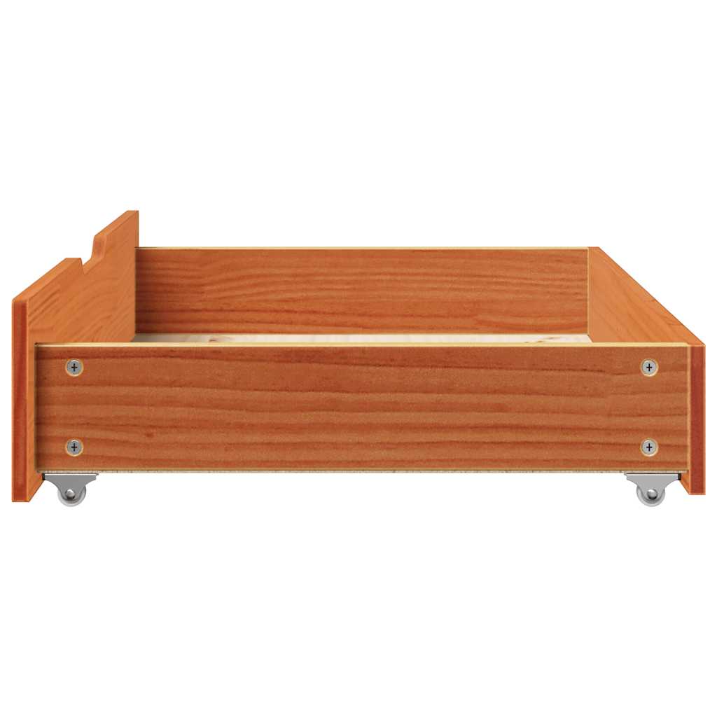 vidaXL Sertare de pat 2 buc. 85x55x17 cm maro ceruit lemn masiv de pin vidaXL Sertare de pat 2 buc. 85x55x17 cm maro ceruit lemn masiv de pin