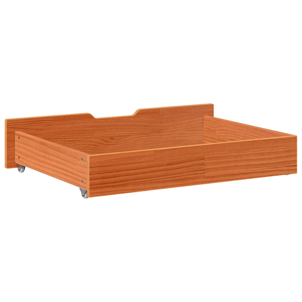 vidaXL Sertare de pat 2 buc. 85x55x17 cm maro ceruit lemn masiv de pin vidaXL Sertare de pat 2 buc. 85x55x17 cm maro ceruit lemn masiv de pin