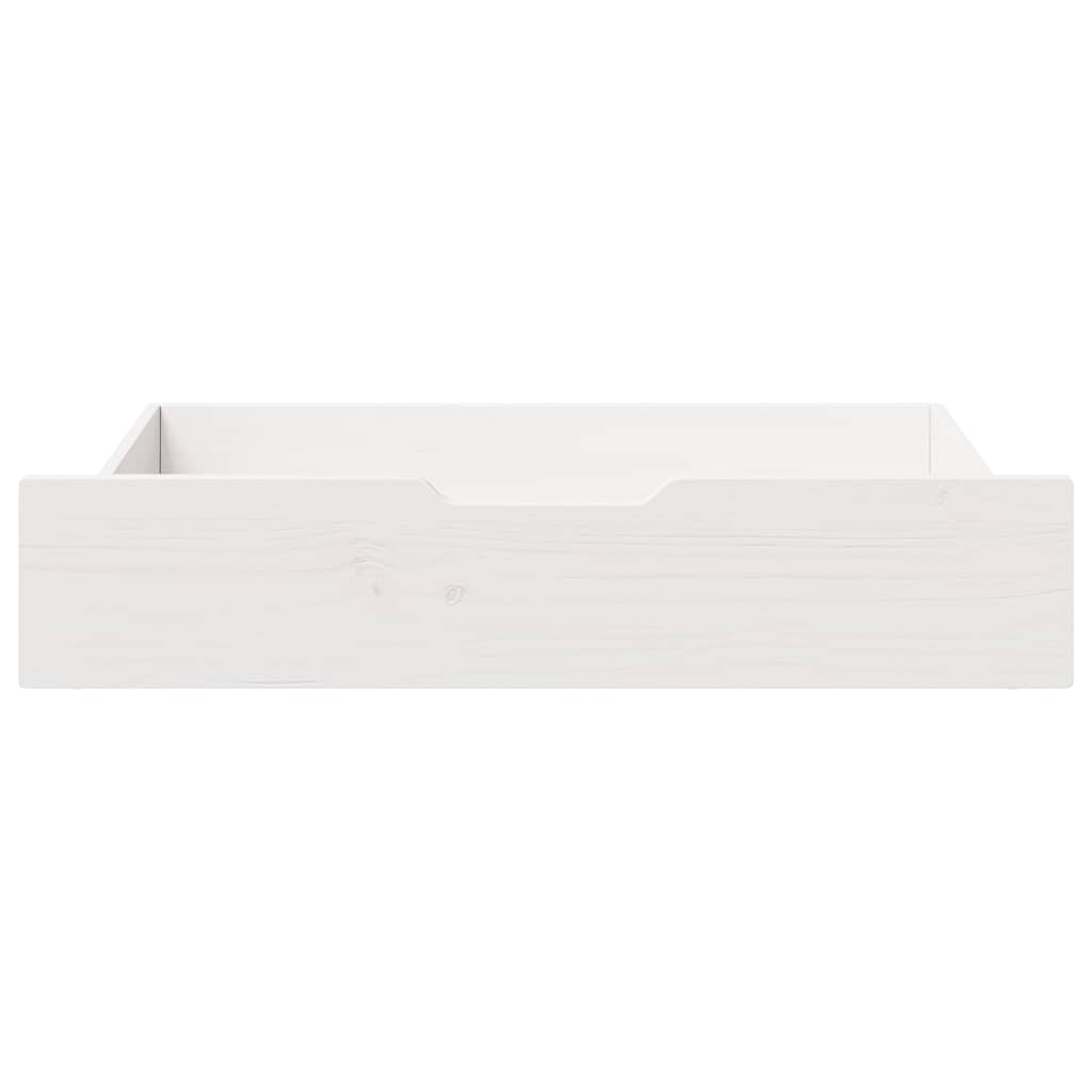 vidaXL Sertare de pat, 2 buc., 80x55x17 cm, alb, lemn masiv de pin vidaXL Sertare de pat, 2 buc., 80x55x17 cm, alb, lemn masiv de pin