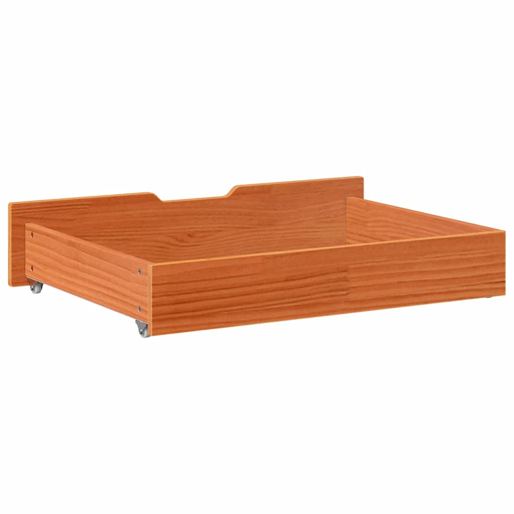 vidaXL Sertare de pat 2 buc. 80x55x17 cm maro ceruit lemn masiv de pin vidaXL Sertare de pat 2 buc. 80x55x17 cm maro ceruit lemn masiv de pin