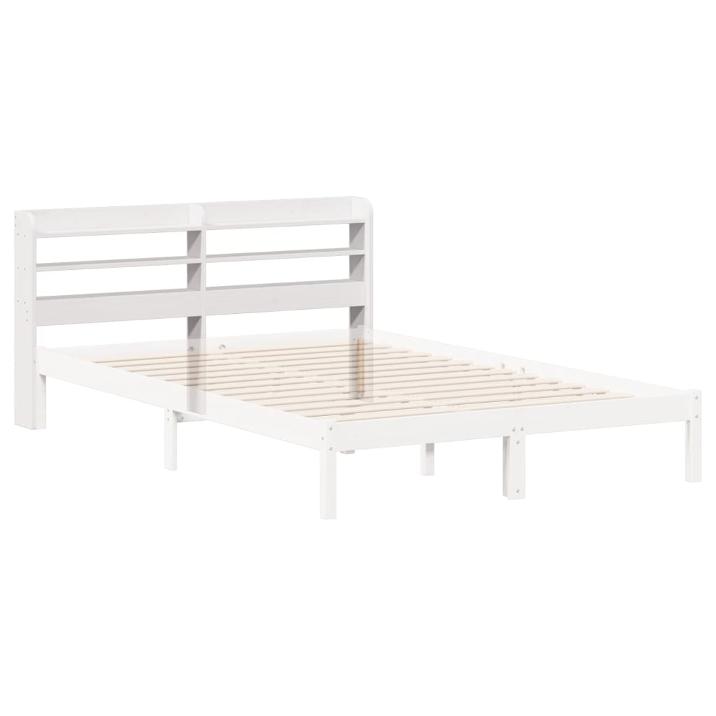 vidaXL Tăblie de pat cu rafturi, 150 cm, lemn masiv de pin