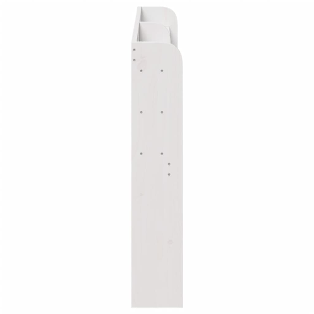 vidaXL Tăblie de pat cu rafturi, 140 cm, lemn masiv de pin vidaXL Tăblie de pat cu rafturi, 140 cm, lemn masiv de pin