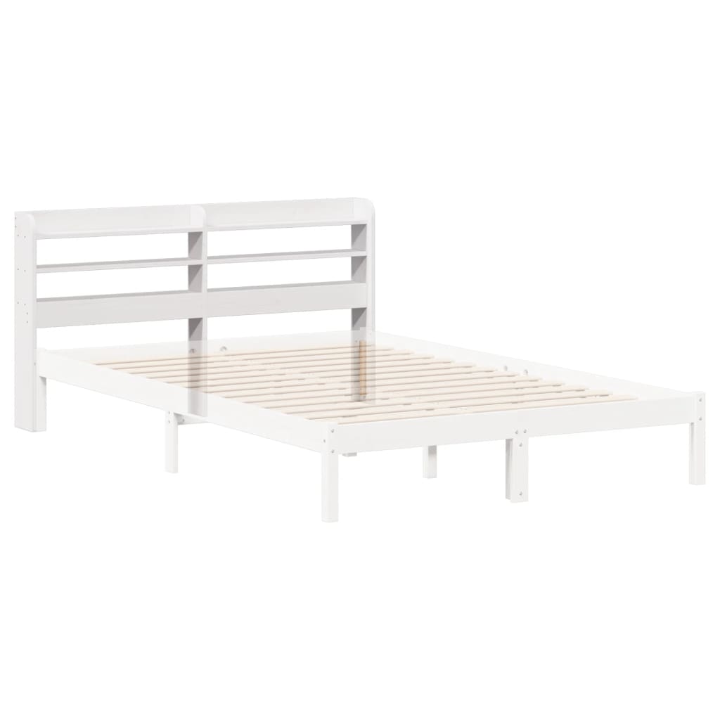 vidaXL Tăblie de pat cu rafturi, 120 cm, lemn masiv de pin vidaXL Tăblie de pat cu rafturi, 120 cm, lemn masiv de pin