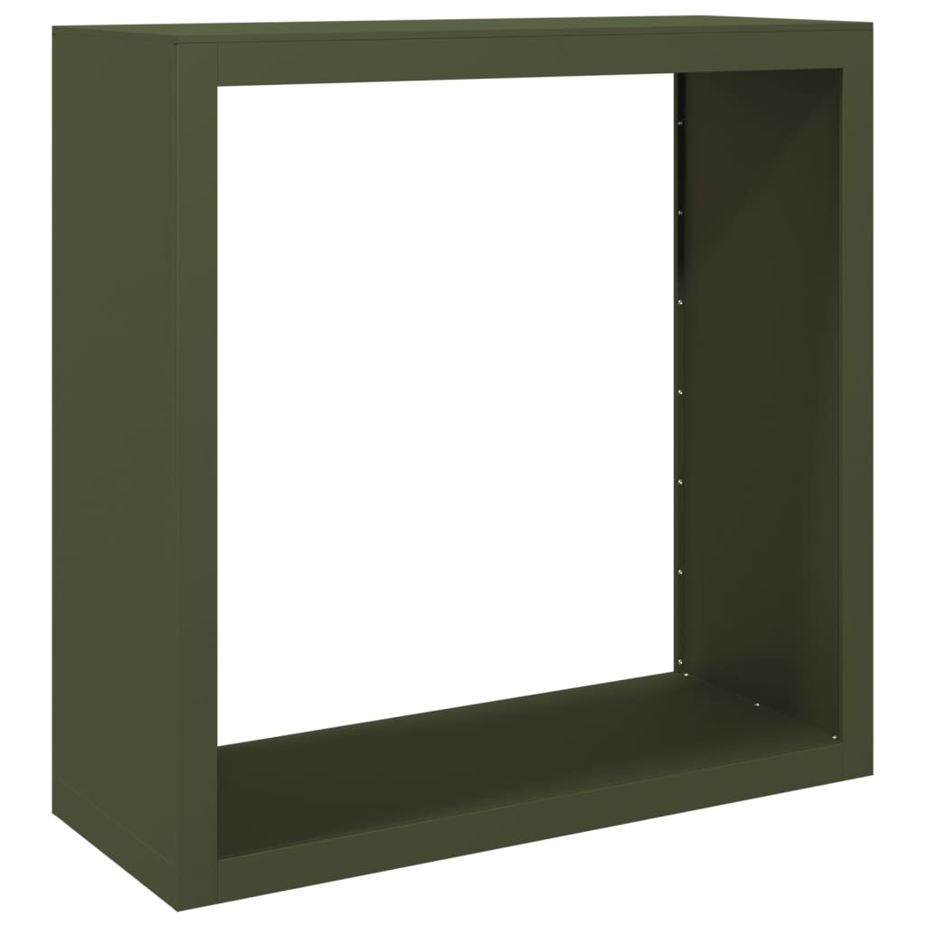 vidaXL Rastel pentru lemne de foc, verde, 100x40x100 cm, oțel vidaXL Rastel pentru lemne de foc, verde, 100x40x100 cm, oțel
