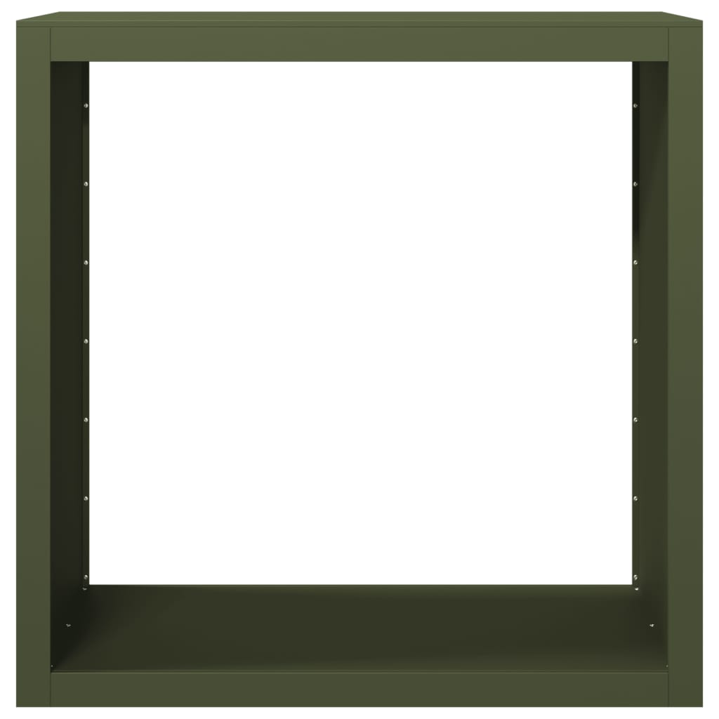 vidaXL Rastel pentru lemne de foc, verde, 100x40x100 cm, oțel vidaXL Rastel pentru lemne de foc, verde, 100x40x100 cm, oțel