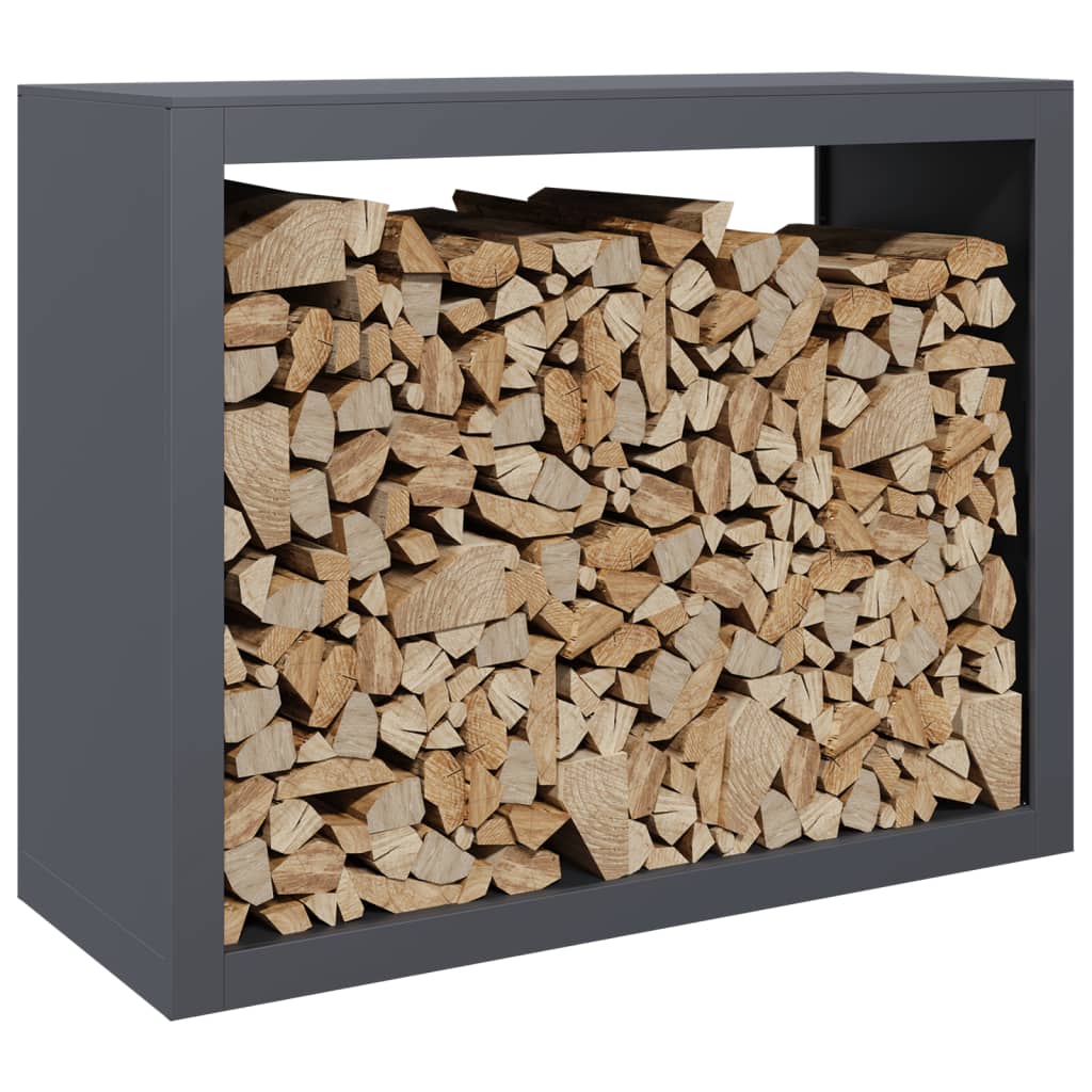 vidaXL Rastel pentru lemne de foc, antracit, 100x40x80 cm, oțel vidaXL Rastel pentru lemne de foc, antracit, 100x40x80 cm, oțel