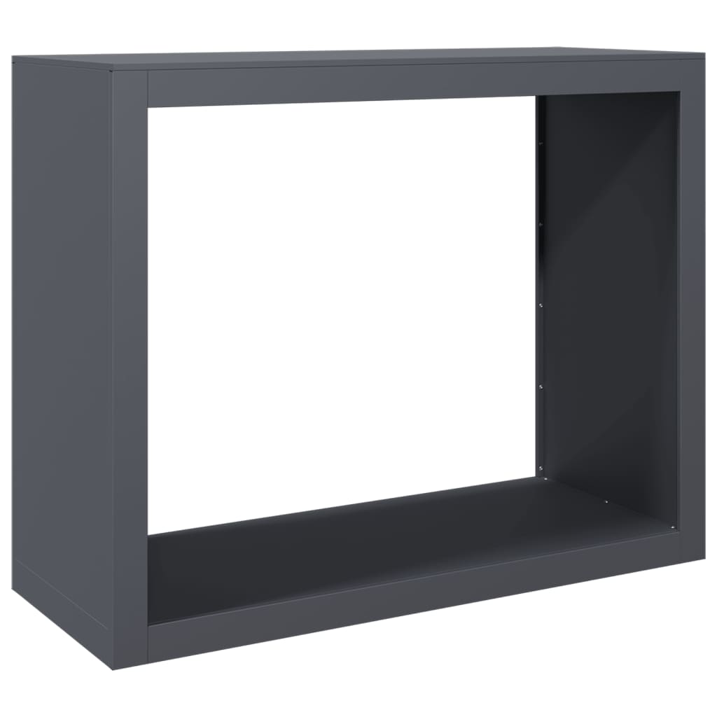 vidaXL Rastel pentru lemne de foc, antracit, 100x40x80 cm, oțel vidaXL Rastel pentru lemne de foc, antracit, 100x40x80 cm, oțel