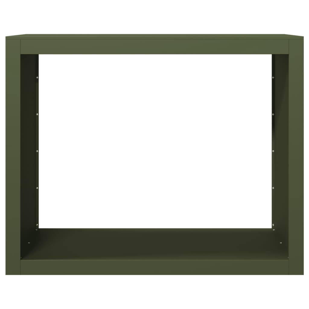 vidaXL Rastel pentru lemne de foc, verde, 100x40x80 cm, oțel vidaXL Rastel pentru lemne de foc, verde, 100x40x80 cm, oțel