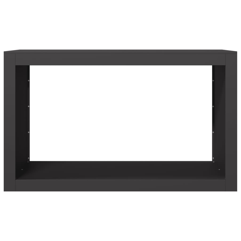 vidaXL Rastel pentru lemne de foc, negru, 100x40x60 cm, oțel