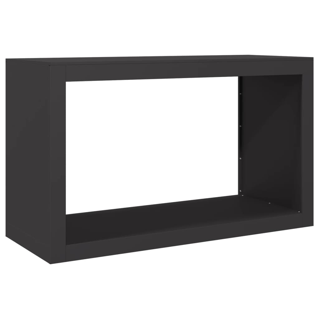 vidaXL Rastel pentru lemne de foc, negru, 100x40x60 cm, oțel