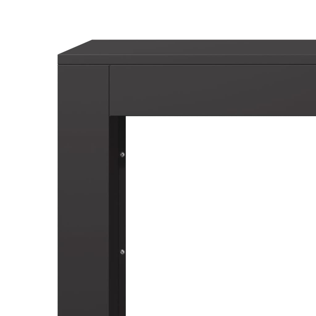 vidaXL Rastel pentru lemne de foc, negru, 100x40x60 cm, oțel