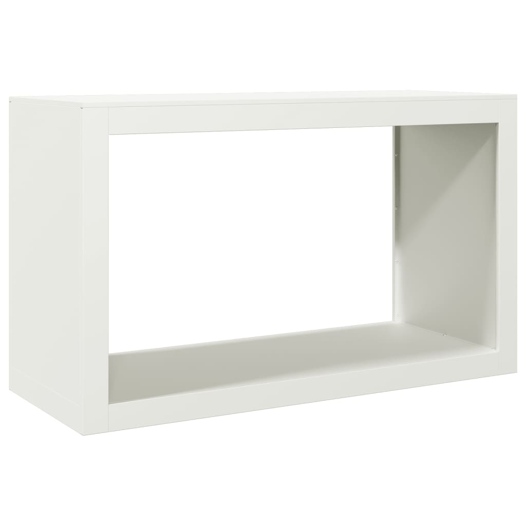 vidaXL Rastel pentru lemne de foc, alb, 100x40x60 cm, oțel vidaXL Rastel pentru lemne de foc, alb, 100x40x60 cm, oțel