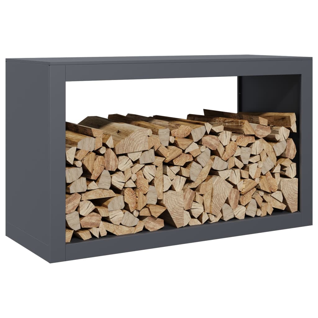 vidaXL Rastel pentru lemne de foc, antracit, 100x40x60 cm, oțel vidaXL Rastel pentru lemne de foc, antracit, 100x40x60 cm, oțel