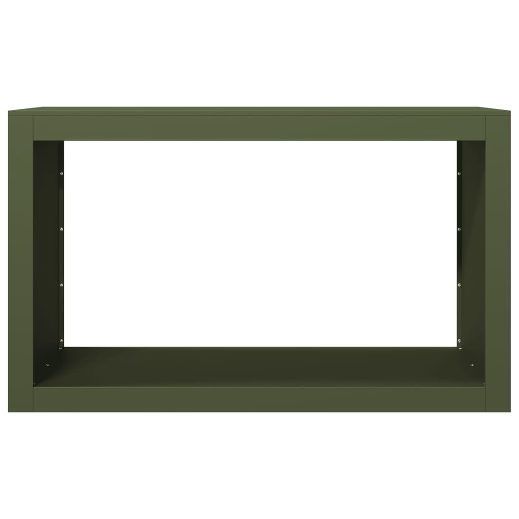 vidaXL Rastel pentru lemne de foc, verde, 100x40x60 cm, oțel vidaXL Rastel pentru lemne de foc, verde, 100x40x60 cm, oțel
