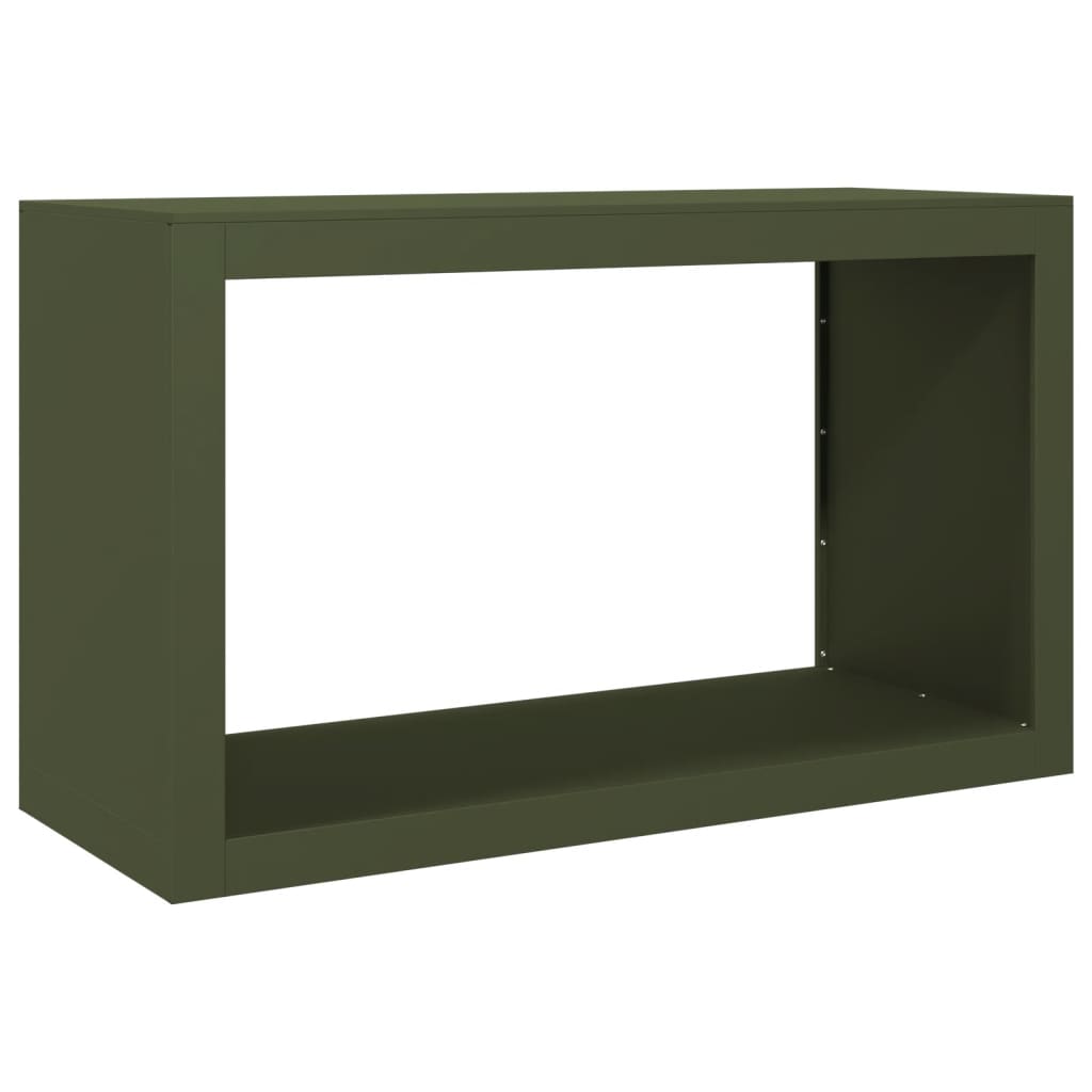 vidaXL Rastel pentru lemne de foc, verde, 100x40x60 cm, oțel vidaXL Rastel pentru lemne de foc, verde, 100x40x60 cm, oțel