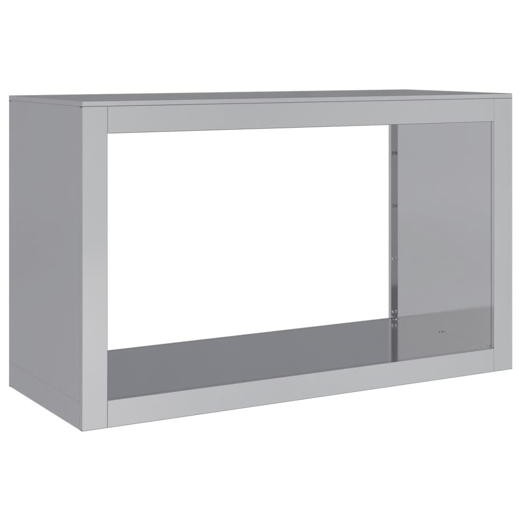 vidaXL Suport pentru lemne de foc, 100x40x60 cm, oțel inoxidabil vidaXL Suport pentru lemne de foc, 100x40x60 cm, oțel inoxidabil