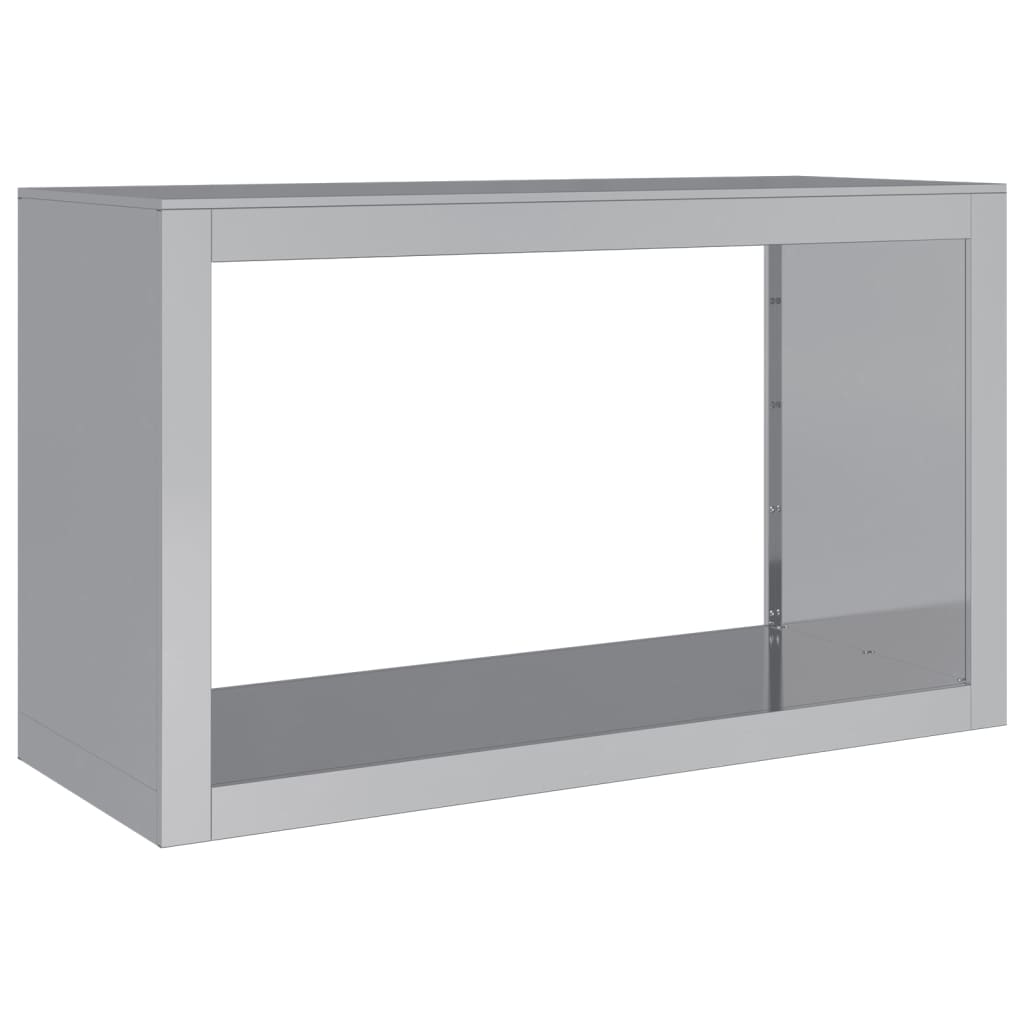 vidaXL Suport pentru lemne de foc, 100x40x60 cm, oțel inoxidabil vidaXL Suport pentru lemne de foc, 100x40x60 cm, oțel inoxidabil