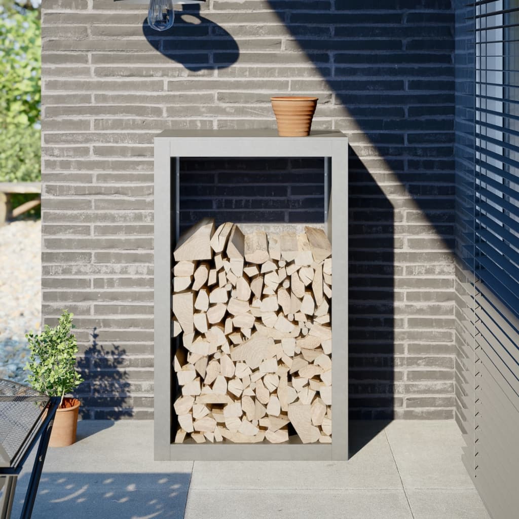 vidaXL Suport pentru lemne de foc, 60x40x100 cm, oțel inoxidabil vidaXL Suport pentru lemne de foc, 60x40x100 cm, oțel inoxidabil