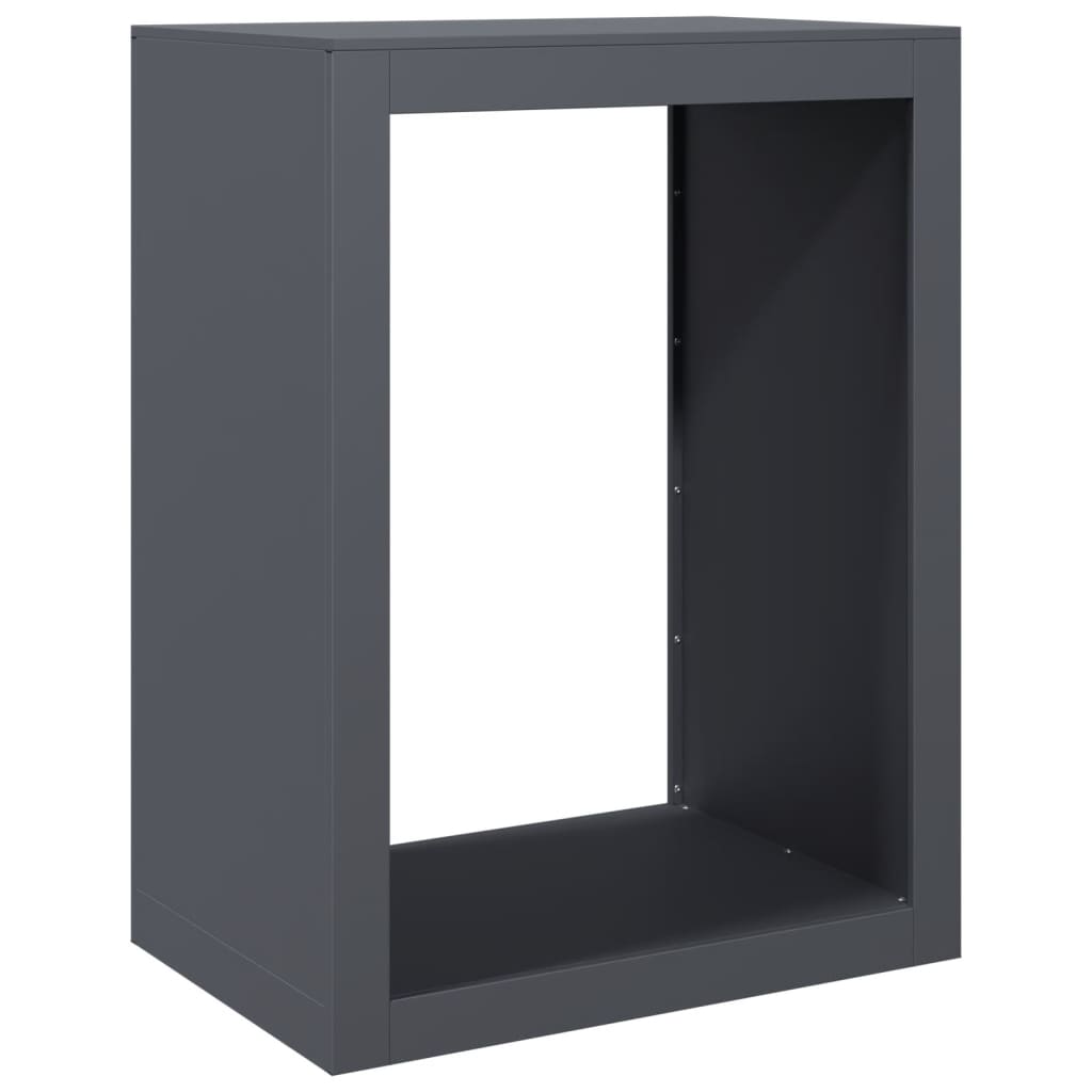 vidaXL Rastel pentru lemne de foc, antracit, 60x40x80 cm, oțel vidaXL Rastel pentru lemne de foc, antracit, 60x40x80 cm, oțel