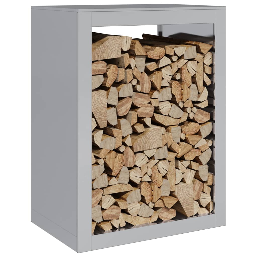 vidaXL Suport pentru lemne de foc, 60x40x80 cm, oțel inoxidabil