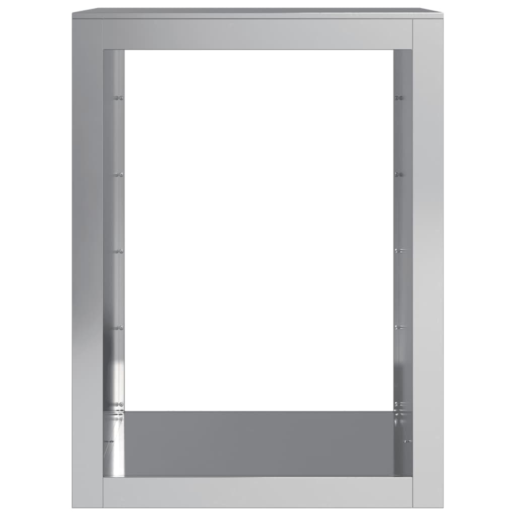 vidaXL Suport pentru lemne de foc, 60x40x80 cm, oțel inoxidabil