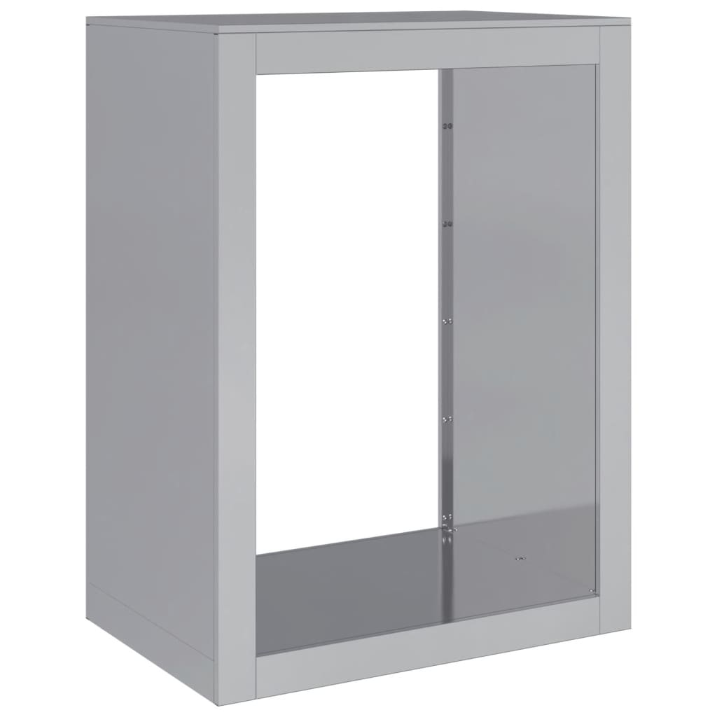 vidaXL Suport pentru lemne de foc, 60x40x80 cm, oțel inoxidabil